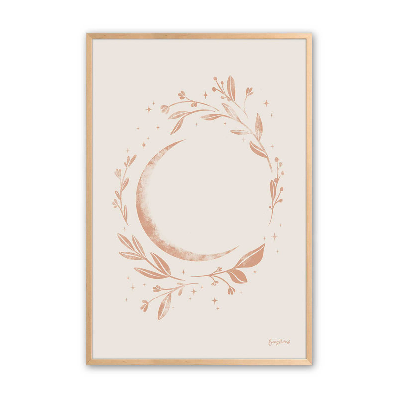 «Lunar Blossom», Érable brut encadré, H 21 po x l 17 po