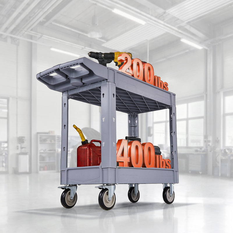 7.62 cm H x 10.16 cm W Utility Cart
