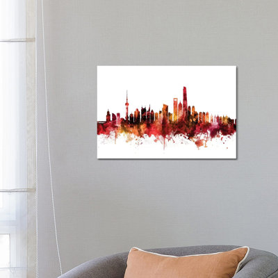 Shanghai, China Skyline by Michael Tompsett - Wrapped Canvas Gallery-Wrapped Canvas Giclée