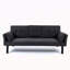 70-inch multi-functional cotton and linen sofa bed: foldable + cup holder + side storage, instantly switch between living room and bedroom-51049773