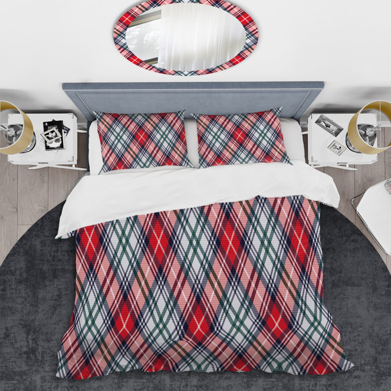 Pink/Red Microfiber 3 Piece Duvet Cover Set, King Duvet Cover + 2 King Shams