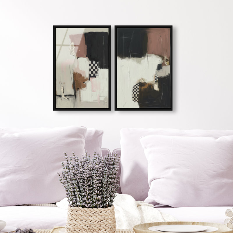 Longing Set Set by Oliver Gal, 11"H x 16"W, Black Floater Frame