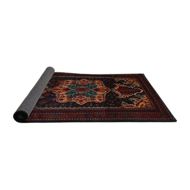 Basque Performance Oriental Indoor Rug, Round 5'