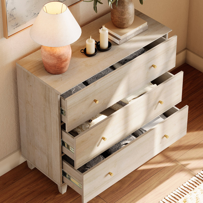 3-Drawer Kids Dresser, Light Oak