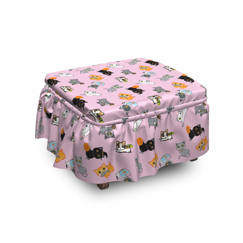 Housse pour repose-pieds baby chatons