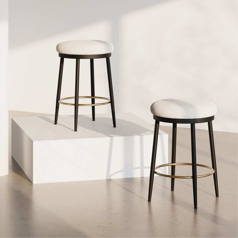 Ensemble de 2 tabourets de comptoir modernes, élégants et confortables pour la cuisine, la chambre à coucher et la salle à manger