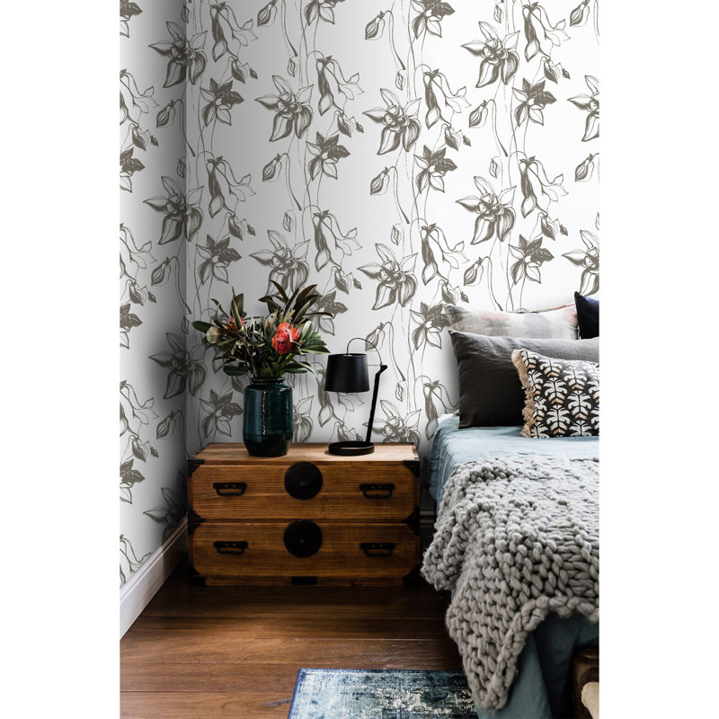 Ilfracombe Flowers Pastel Floral Blossom Mystic Wallpaper, 208 x 146cm