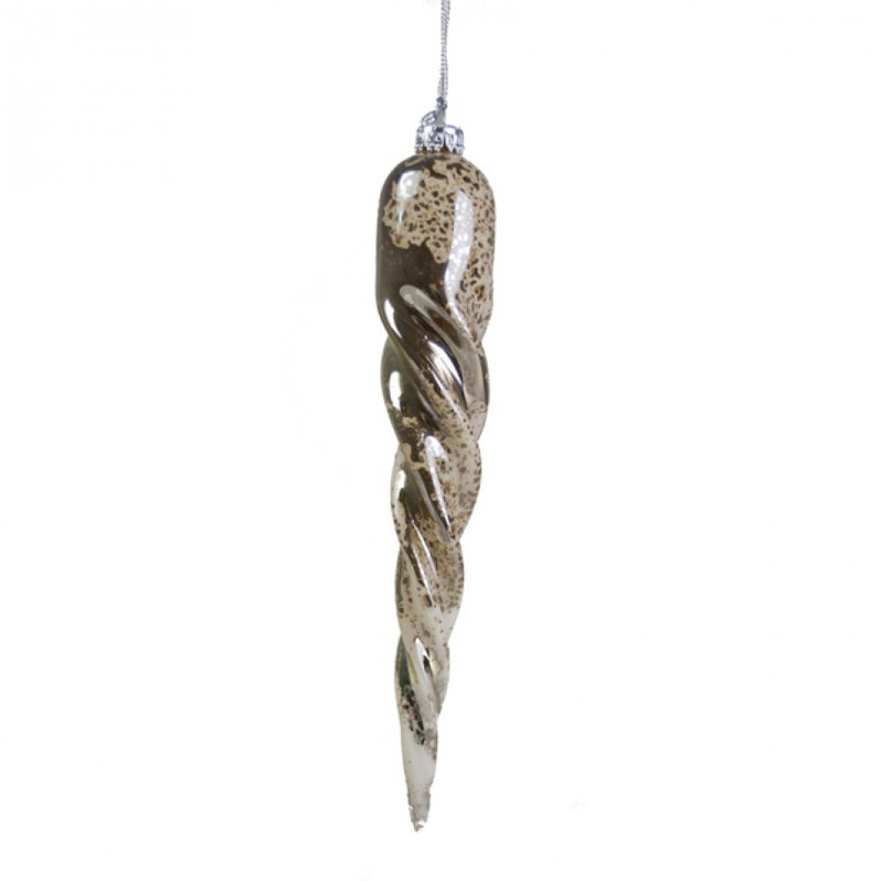 Glass Finial Ornament, 24cm H x 4cm W x 4cm D