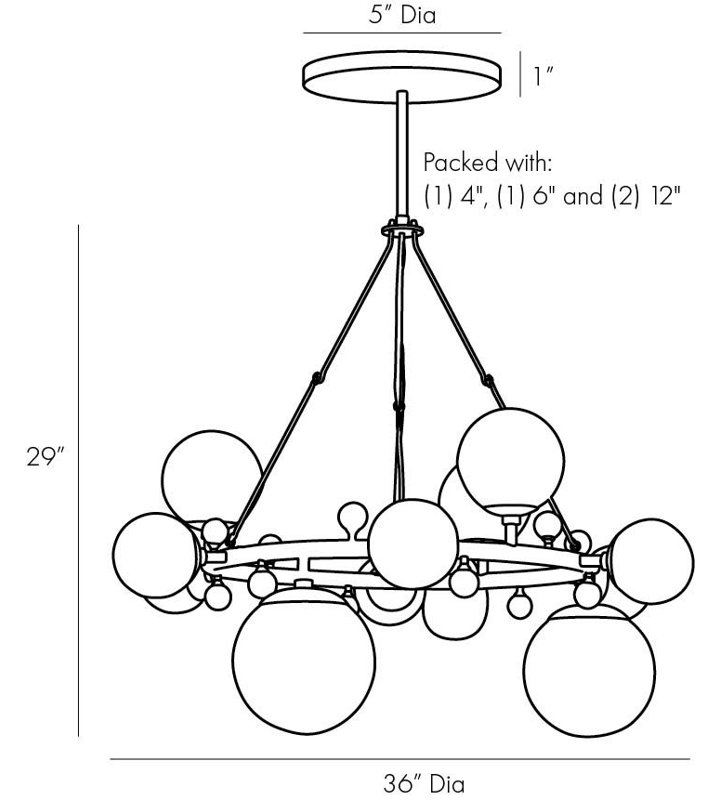 Troon 12 - Light Chandelier