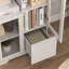 Armoire en MDF peint avec portes et tiroir en verre, espace de rangement ouvert, blanc, chambre à coucher, salon