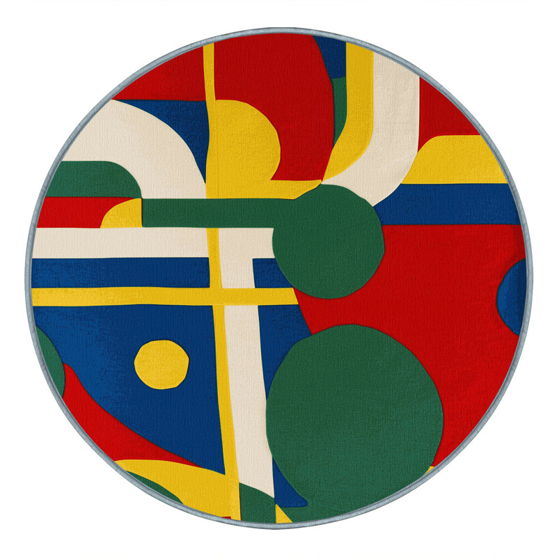 Jovial Whirl Rug, Round 3'