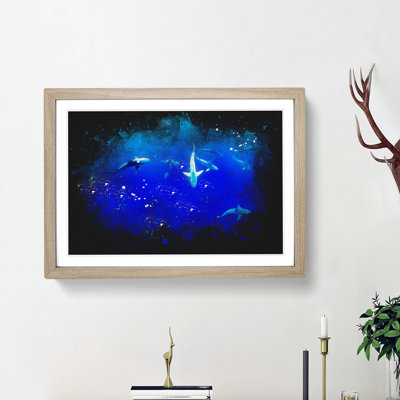 Oahu Sharks - Single Picture Frame Print on MDF