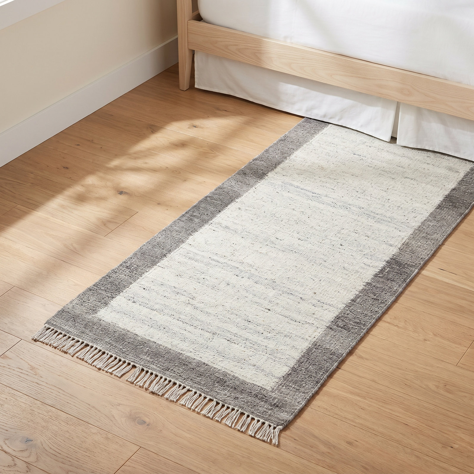 Kaylee Gray Ivory Hand-Tufted Wool Rug, Runner 2'6" x 8'