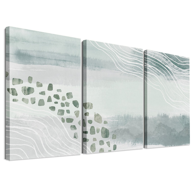Art mural sur toile Mute Green, 36"H x 24"W x 3pcs
