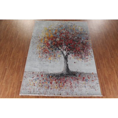 Tapis art déco teint dans la nature 9 x 12