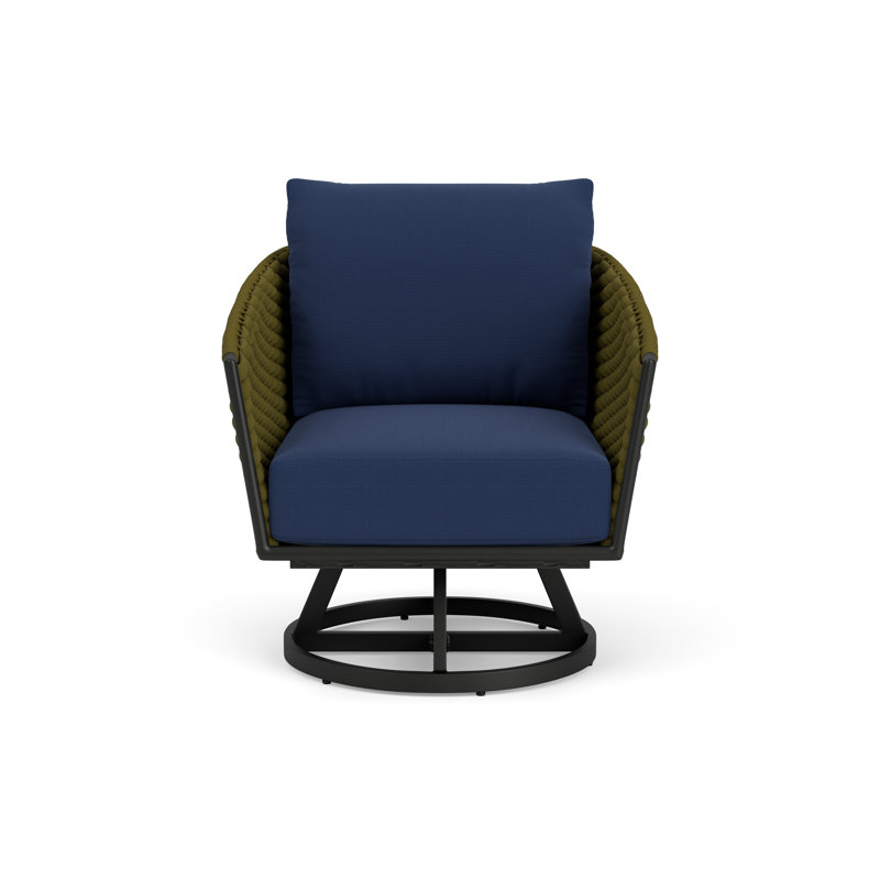 Escape Outdoor Swivel Lounge Chair, Beach Navy