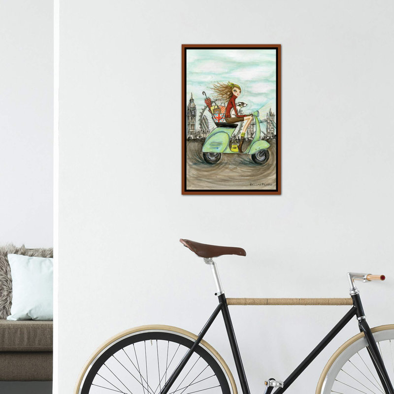 Art de londres, H 26 po x l 18 po x P 1,5 po, Toile avec cadre en bois classique