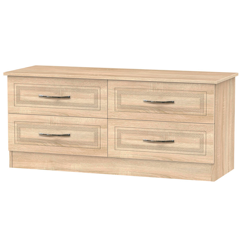 Fully Assembled Hawthorn 4 Drawer Chest, Bardolino Oak