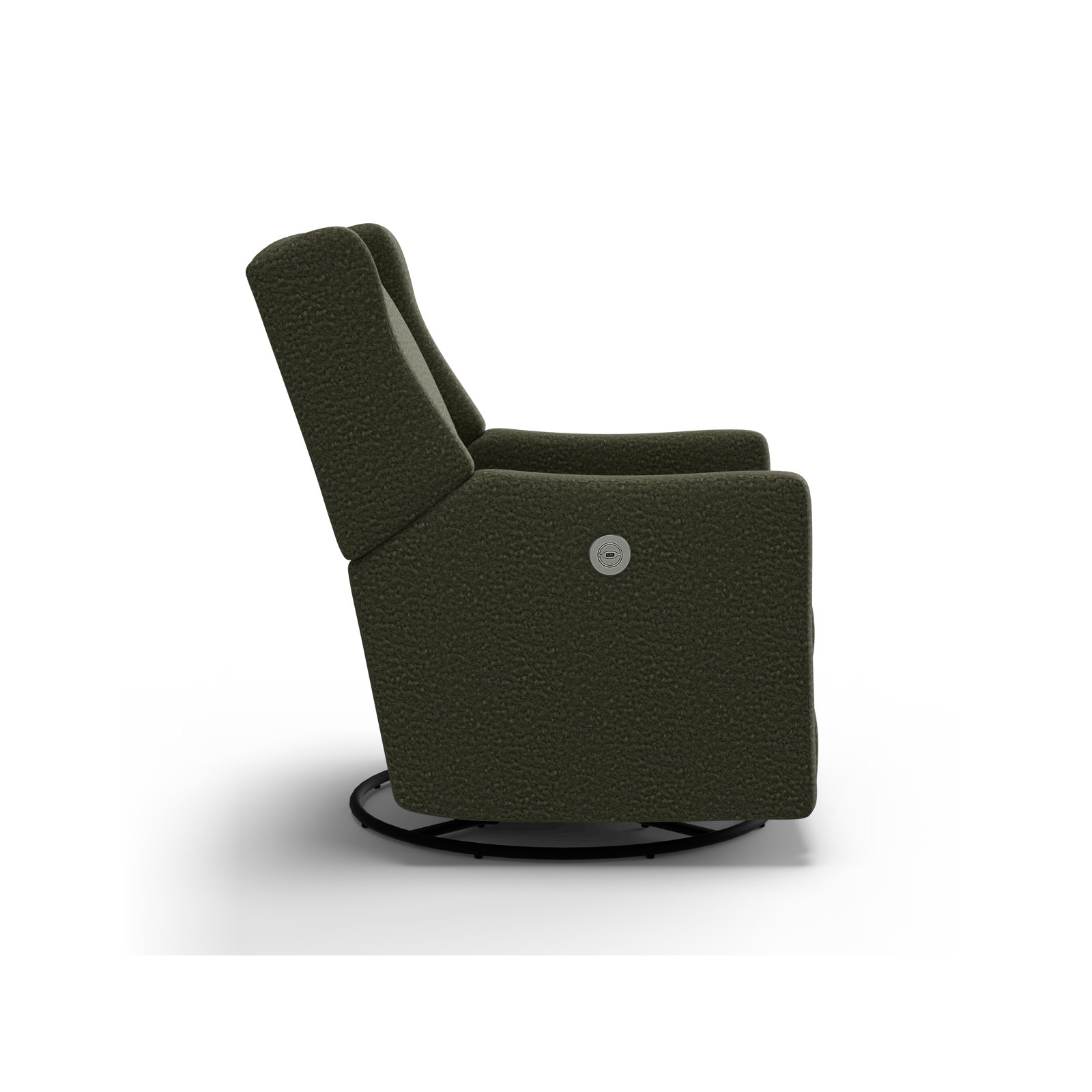 Andrina Upholstered Swivel Reclining Glider, Fiona Olive Performance