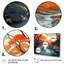 Art mural orange et bleu, rivière sereine, voyage II-687411979-687411980
