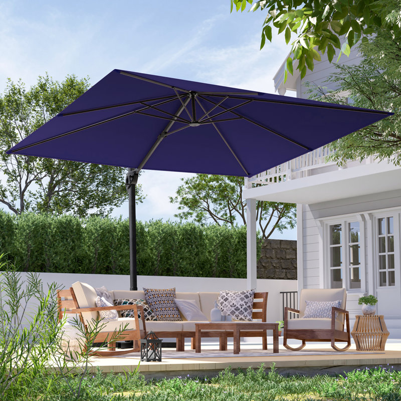 Parasol de patio en porte-à-faux 10x8FT, Marine