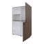 Armoire 2 portes avec rangement ouvert Wengue-1033097673
