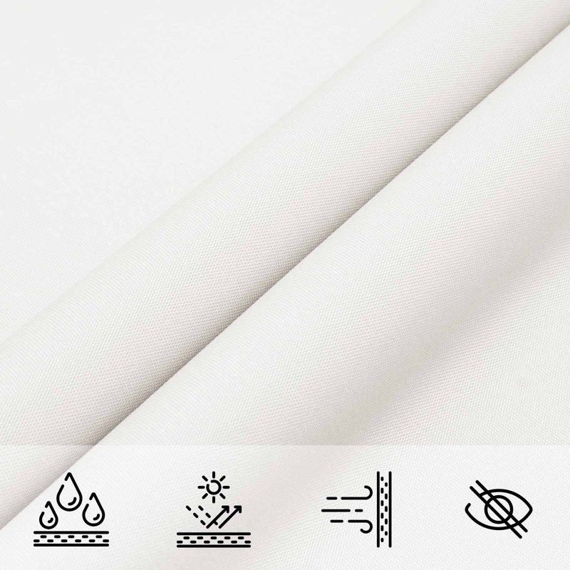 Vidaxl Sunshade Sail Oxford Fabric Rectangular Patio Shade Sunscreen Canopy, 2.5m W x 6m L, White