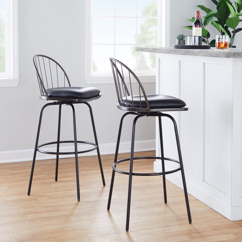 Tabouret de comptoir 26,25 po Arabelle, Brun, Tabouret de bar (siège d’une hauteur de 30 po)