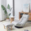 Chaise longue pivotante rembourrée Isaias avec repose-pieds et dossier réglable-1730508080