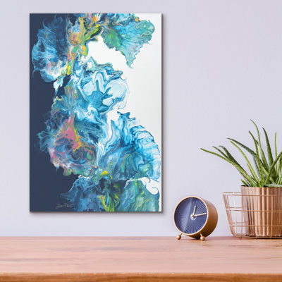  'Blue Fluid Magic' by Jean Plout Acrylic Glass Wall Art, 12" x 16"