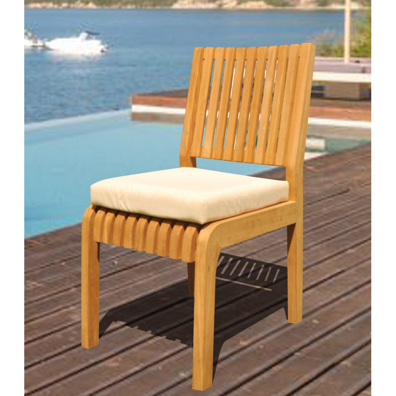 Mastin 4 - Person Teak Wood Patio Dining Set with Round Table