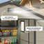 Outsunny 8 x 6ft Plastic Shed with Foundation Kit, Vents Cream White