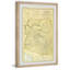 Carte de l'Arizona jaune - impression encadrée sur papier-713795425