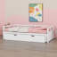 Lit de jour extensible avec couchette, lit de jour en bois avec couchette-88141041