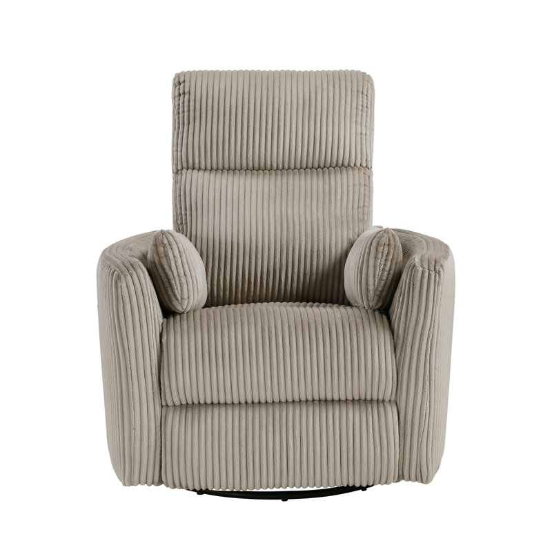 Accent Chair Swivel Glider, Taupe