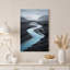 «Winding Turquoise River in Dark Rocky Landscape», art mural-1553806180