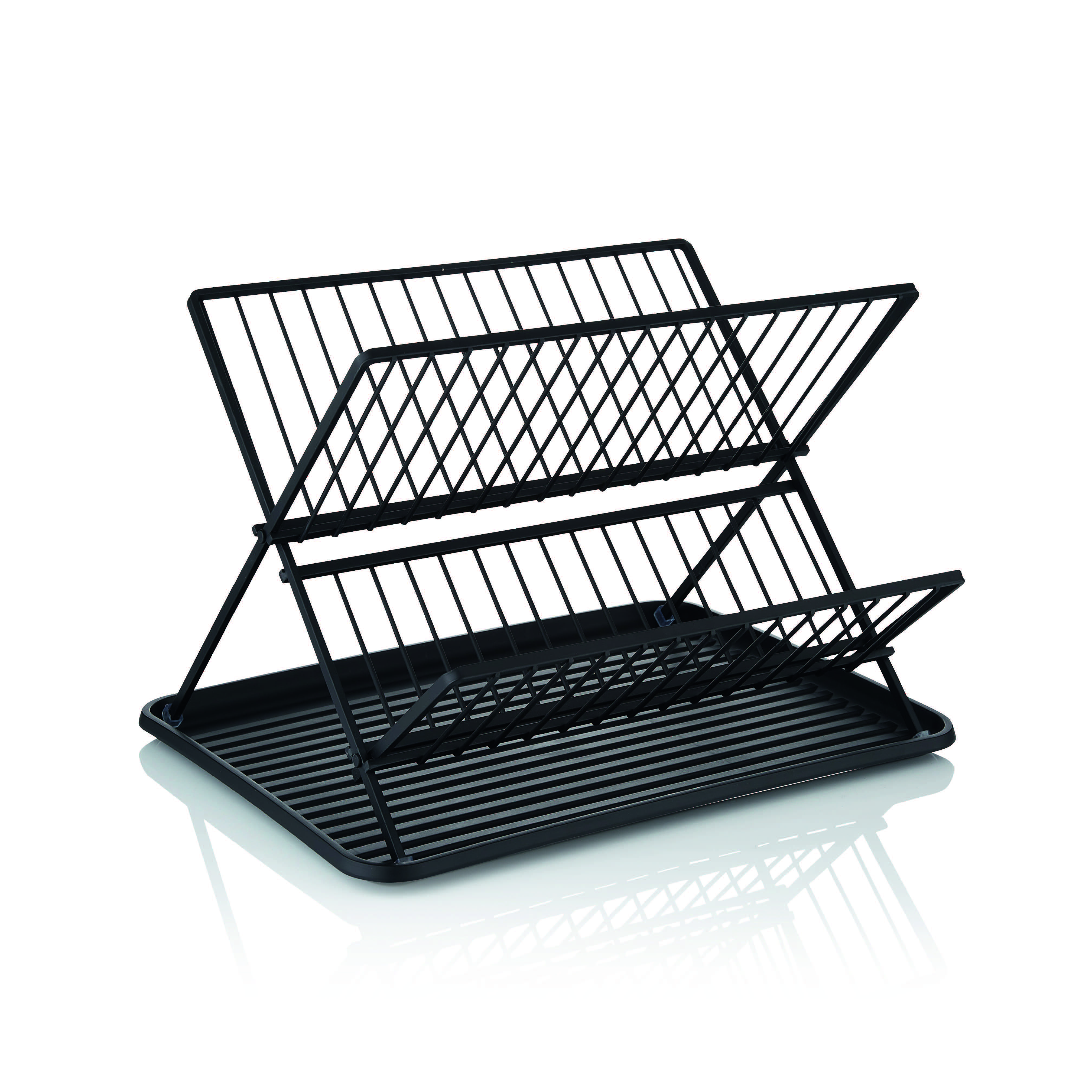 Removable Dish Rack Swan SKWA5071BLK Stealth 15 Plate Collapsible Dish Rack with Removable ...