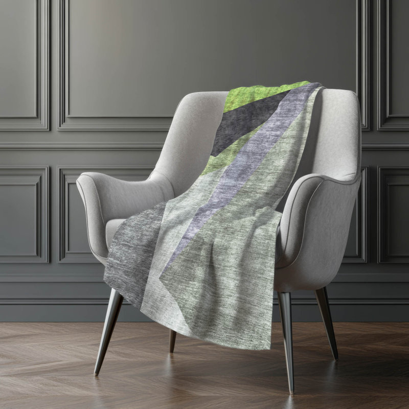 Jeté art déco Addison Sherpa ASB716, Sauge