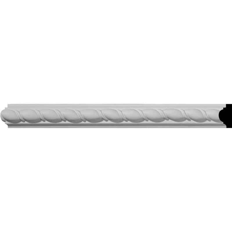 White Polyurethane Rope Panel Crown Moulding 94.5"