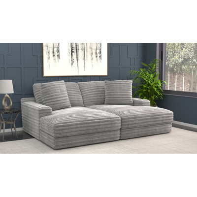 Chaise longue double rembourrée Blossie