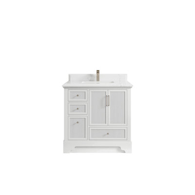 Alys 36'' Single Bathroom Vanity with Quartz Top
