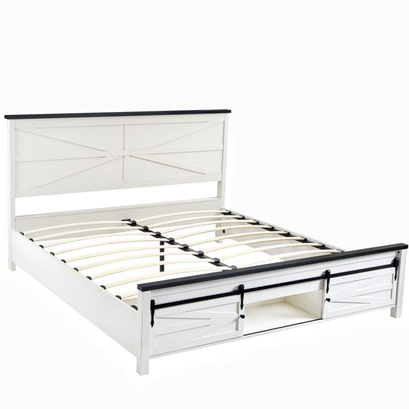 3 Piece Bedroom Set With Bed Frame And 2 Nightstand, White