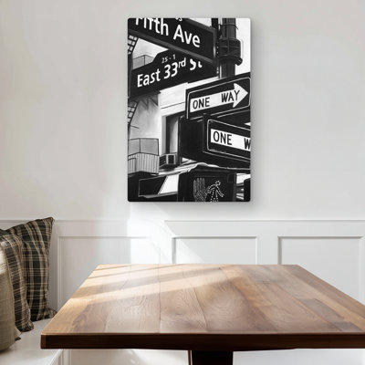 New York City Signs Metal Print | Industrial Home Decor