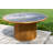 Aniston 7 Pc. Round Teak & Stone Dining Set With Black Rope Dining Chairs-1041145220
