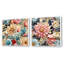 Beauté de jardin douce et douce - ensemble de 2 collages floraux carrés-101854550-101854553