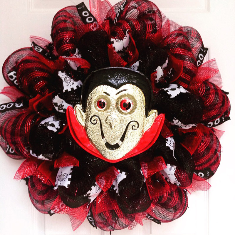Couronne d'Halloween vampire avec yeux en mouvement