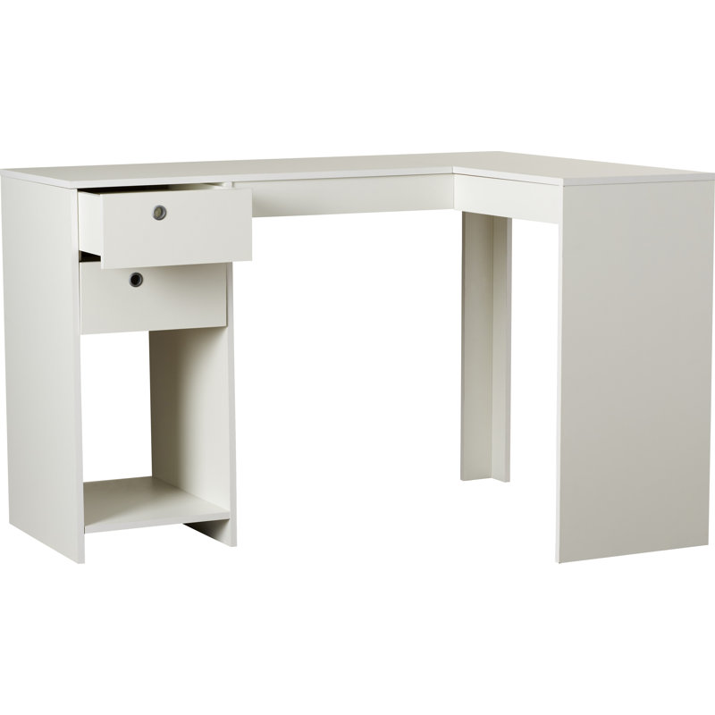L-Shaped Computer Desk, White