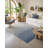 Blue Flowing Pixel Patterned Woven Base Carpet-1887304967