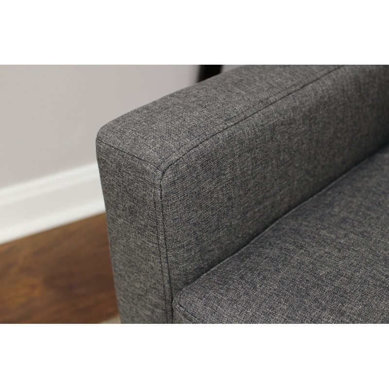 Fauteuil l 28 po Donham, Tissu performance, Noir