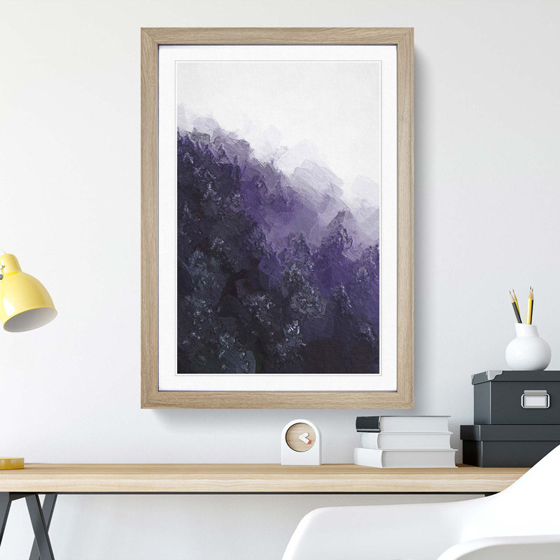 Forest Fog in Germany in Abstract - Framed Print, 36cm H x 27cm W x 2cm D, Oak Framed